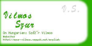 vilmos szur business card